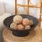 Light Brown Dried Plant Handmade Orbs & Vase Filler with Fishnet Bag Set